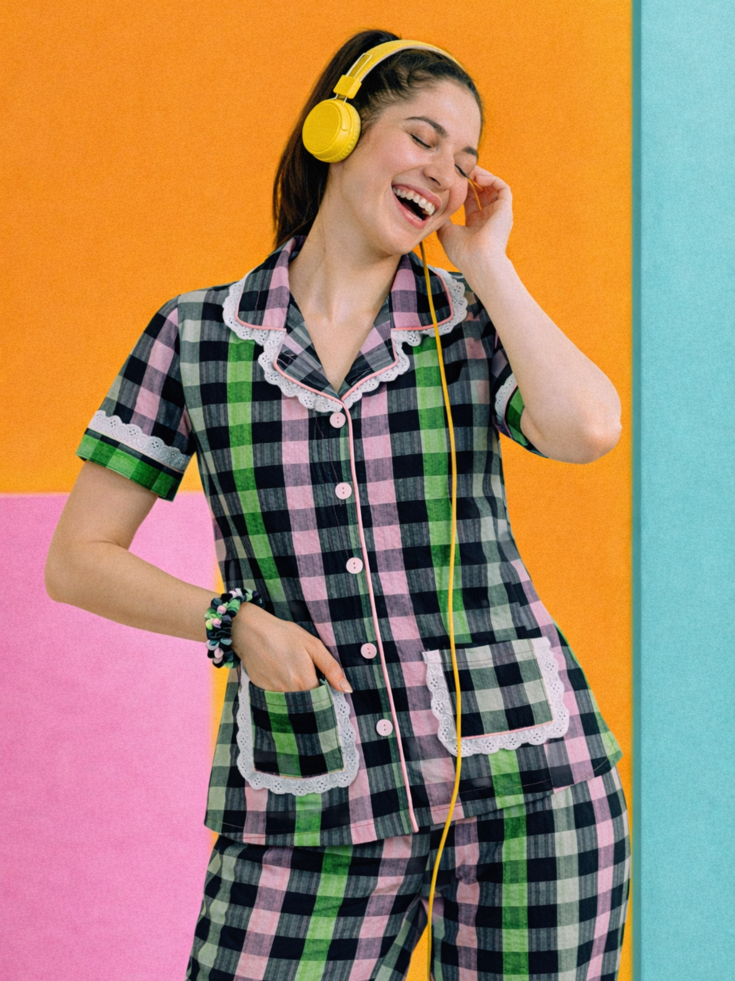 Black Stripes Pj Set (Women)