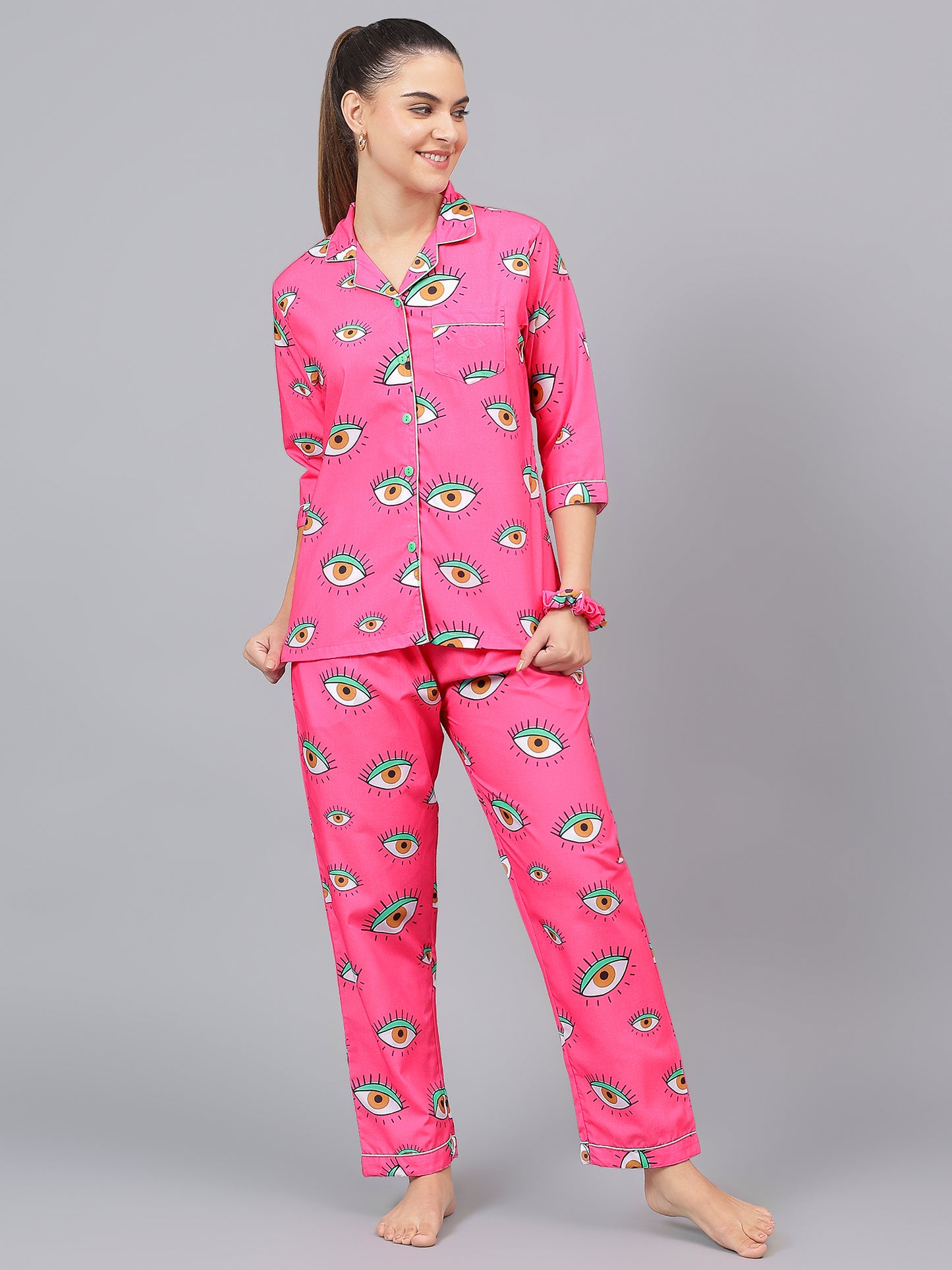 Pink eye Pure Cotton PJ Set (Women)