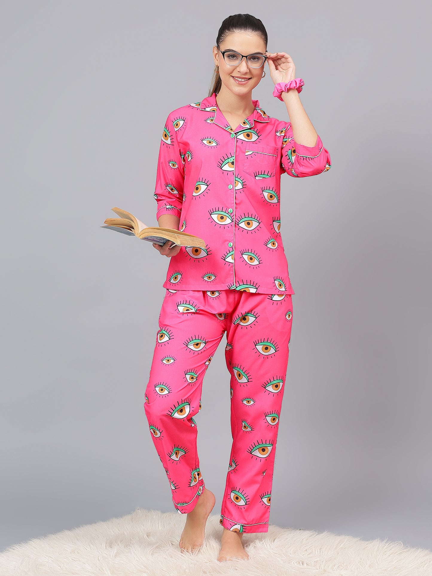 Pink eye Pure Cotton PJ Set (Women)