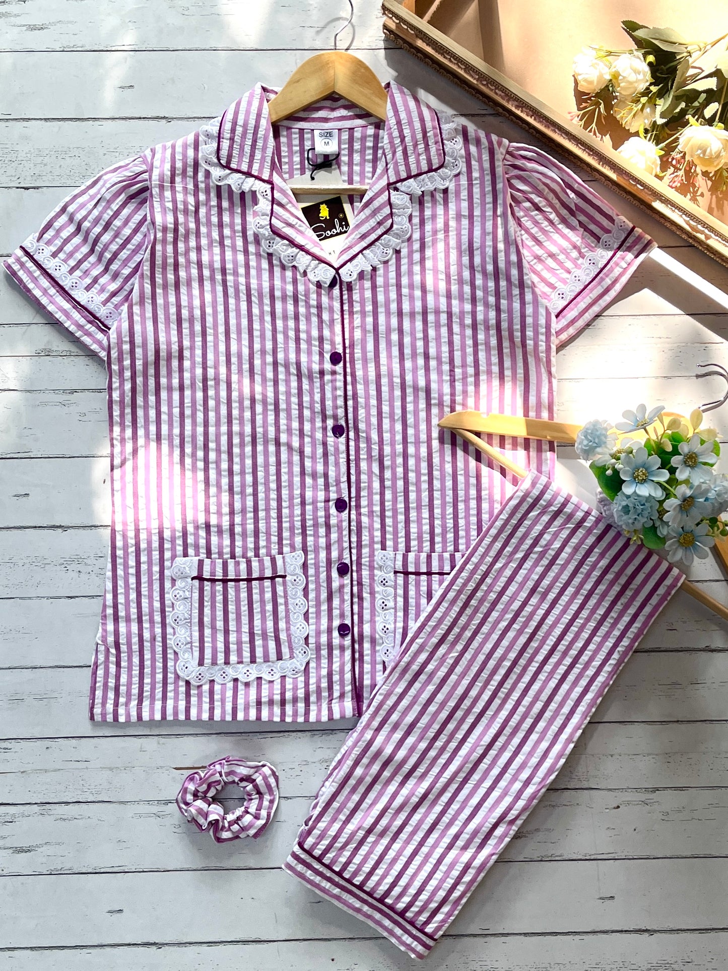 Purple Stripes Pj Set (Women)