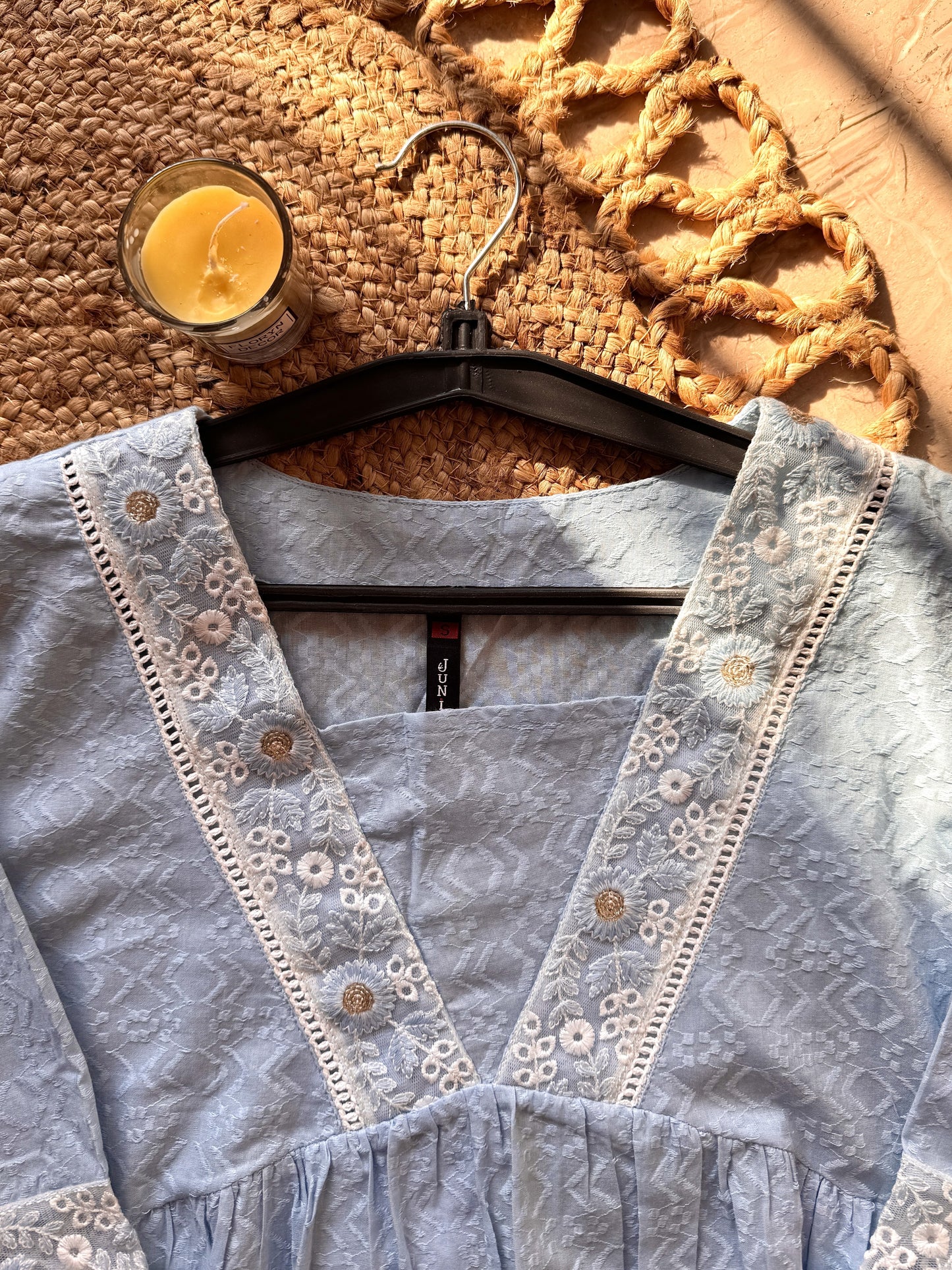 Powder Bloom Flared Kurti (Women)