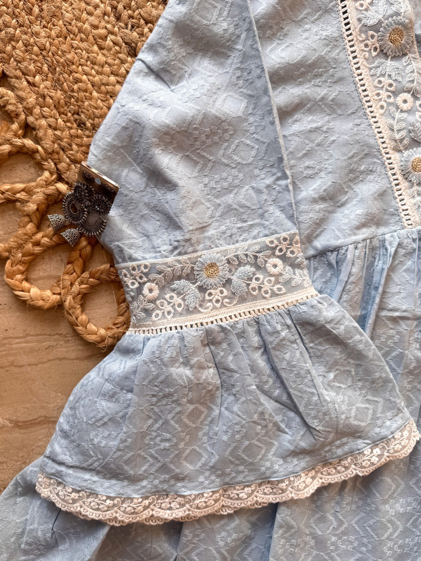 Powder Bloom Flared Kurti (Women)