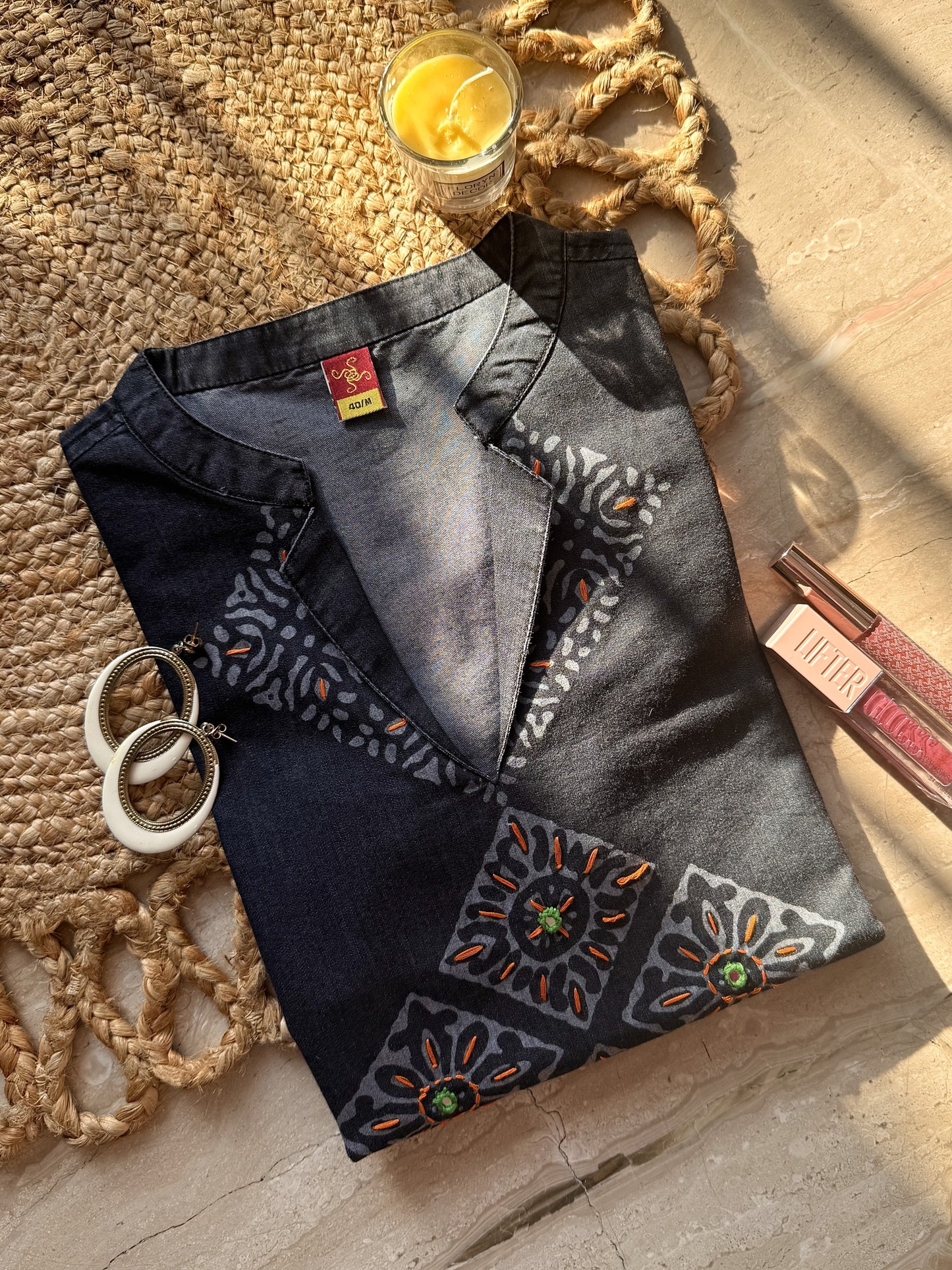 Urban Rust Denim Kurti (Women)