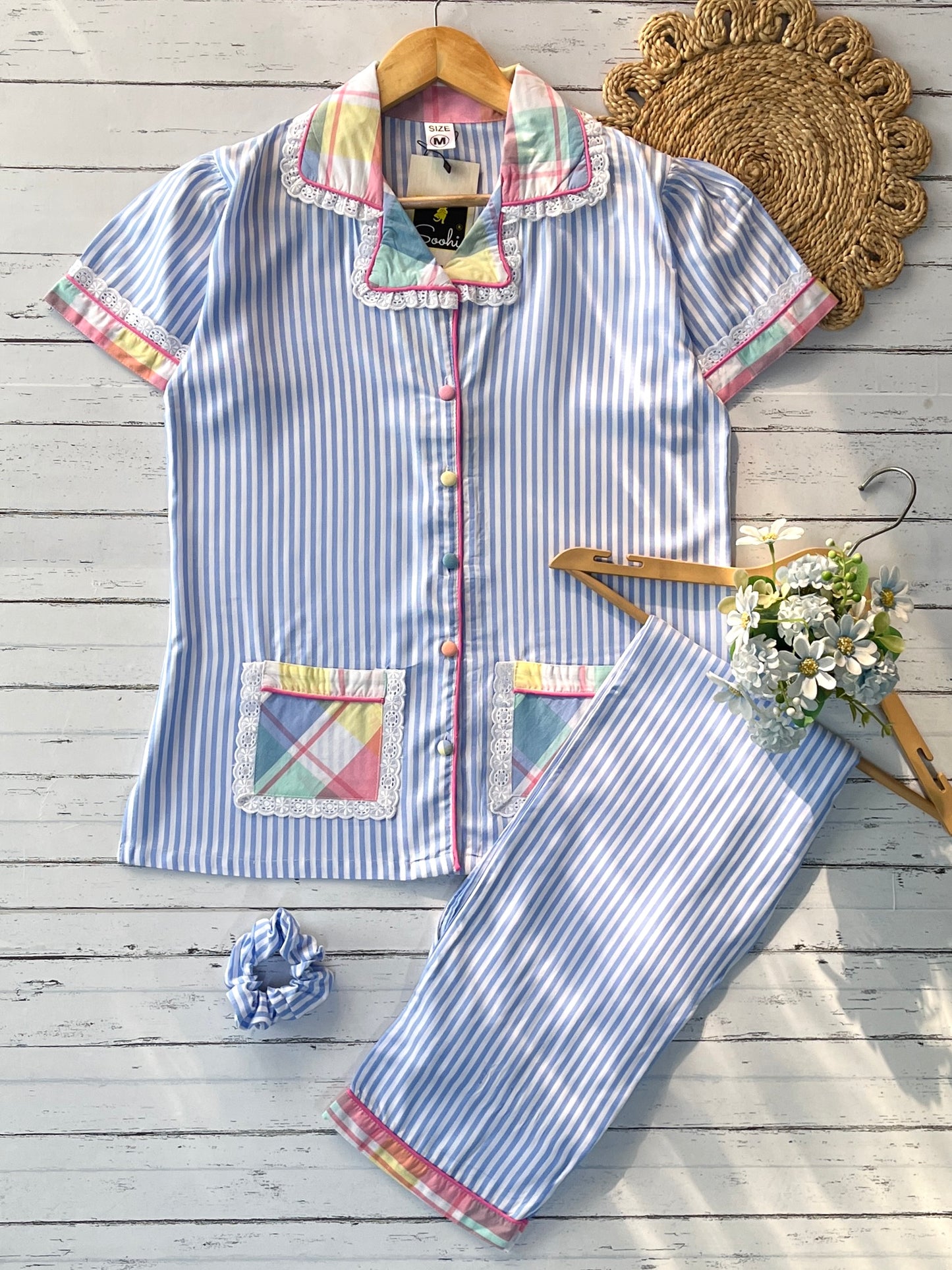 Blue Stripe Pj Set (Women)