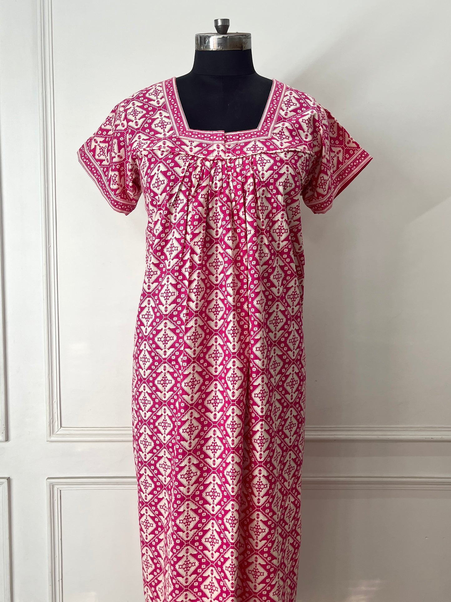 Pink Cotton Nighty (Women)