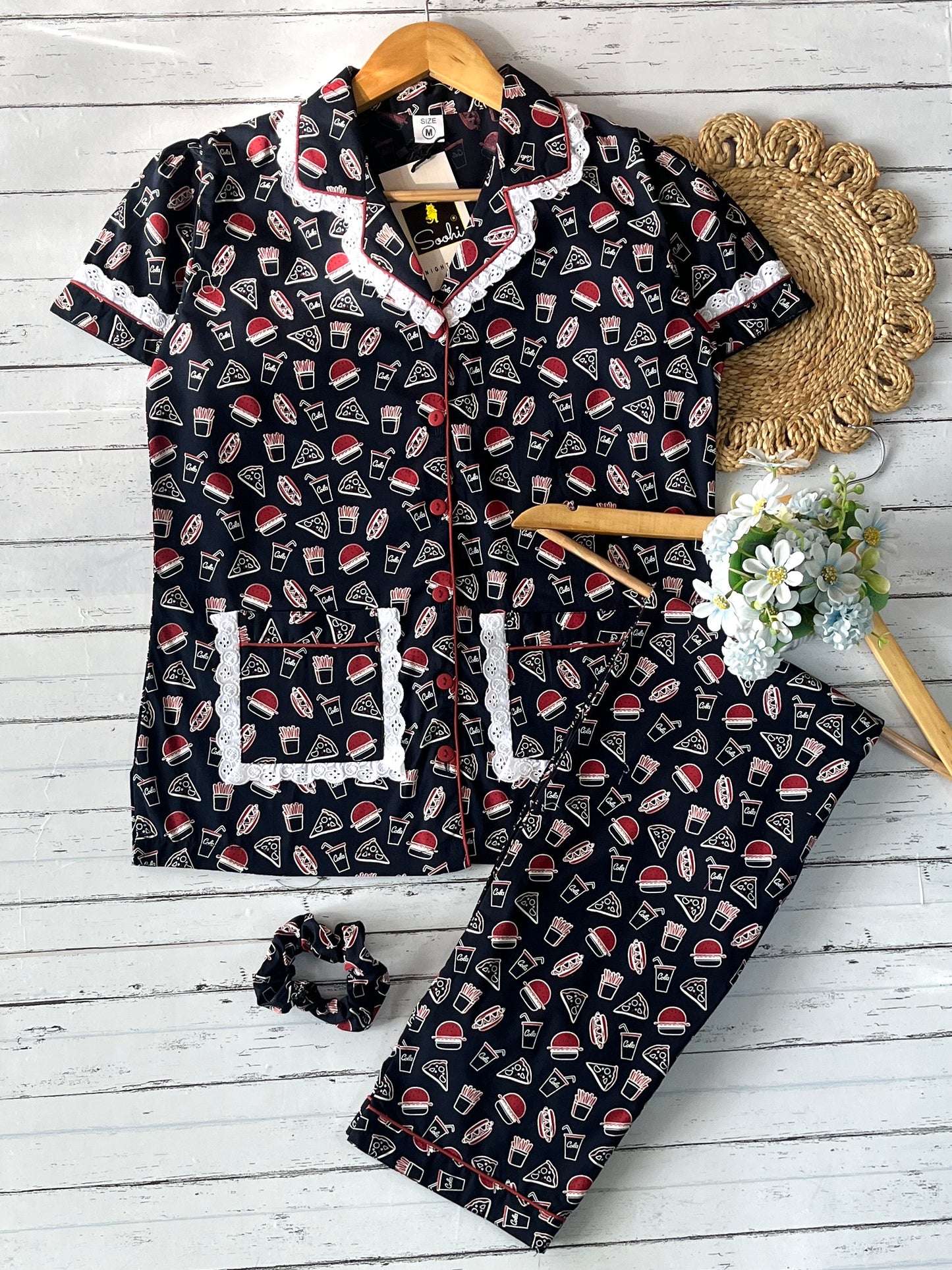 Food Print Pj Set (Women)