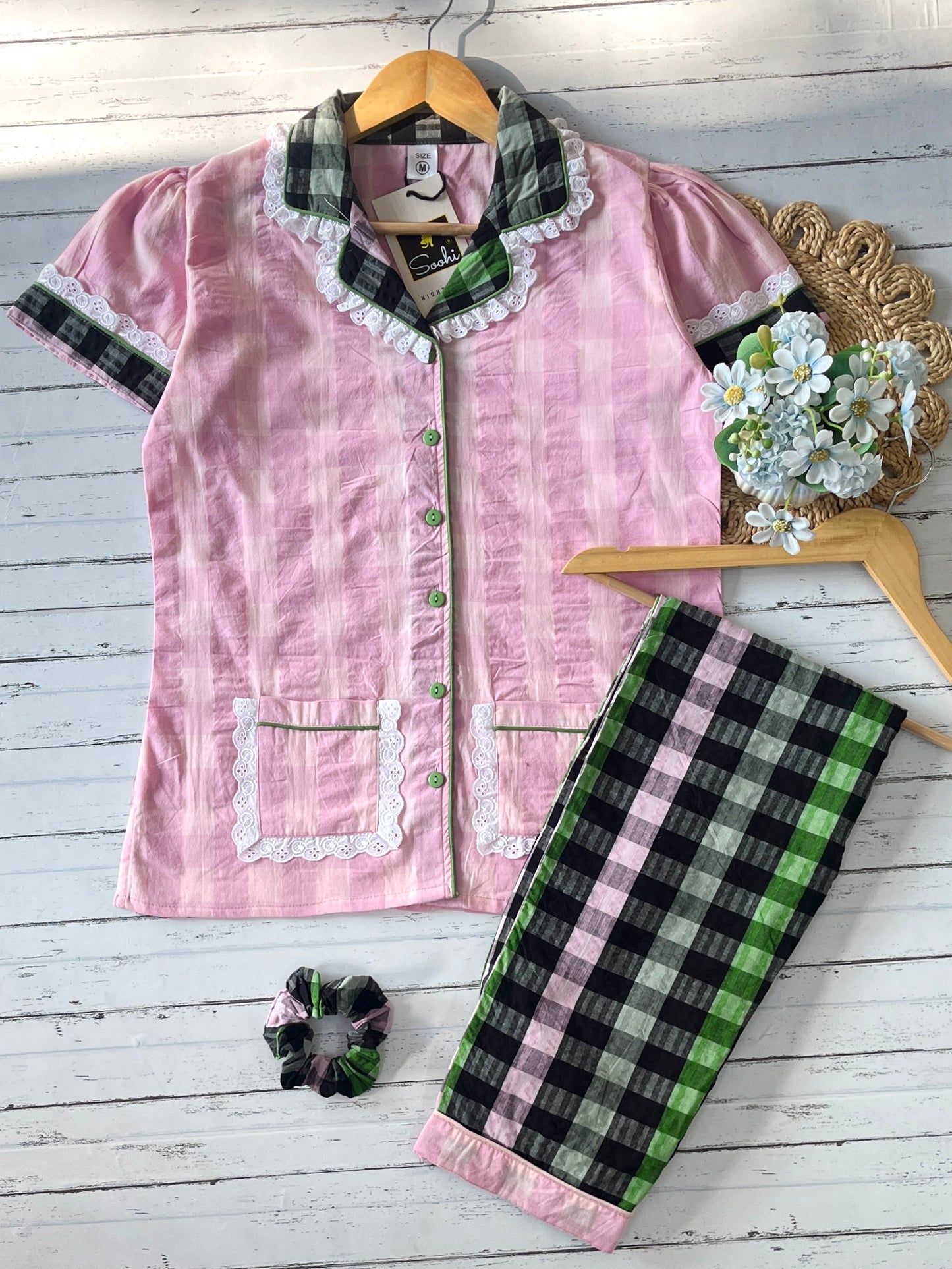 Black Pink Pj Set (Women)