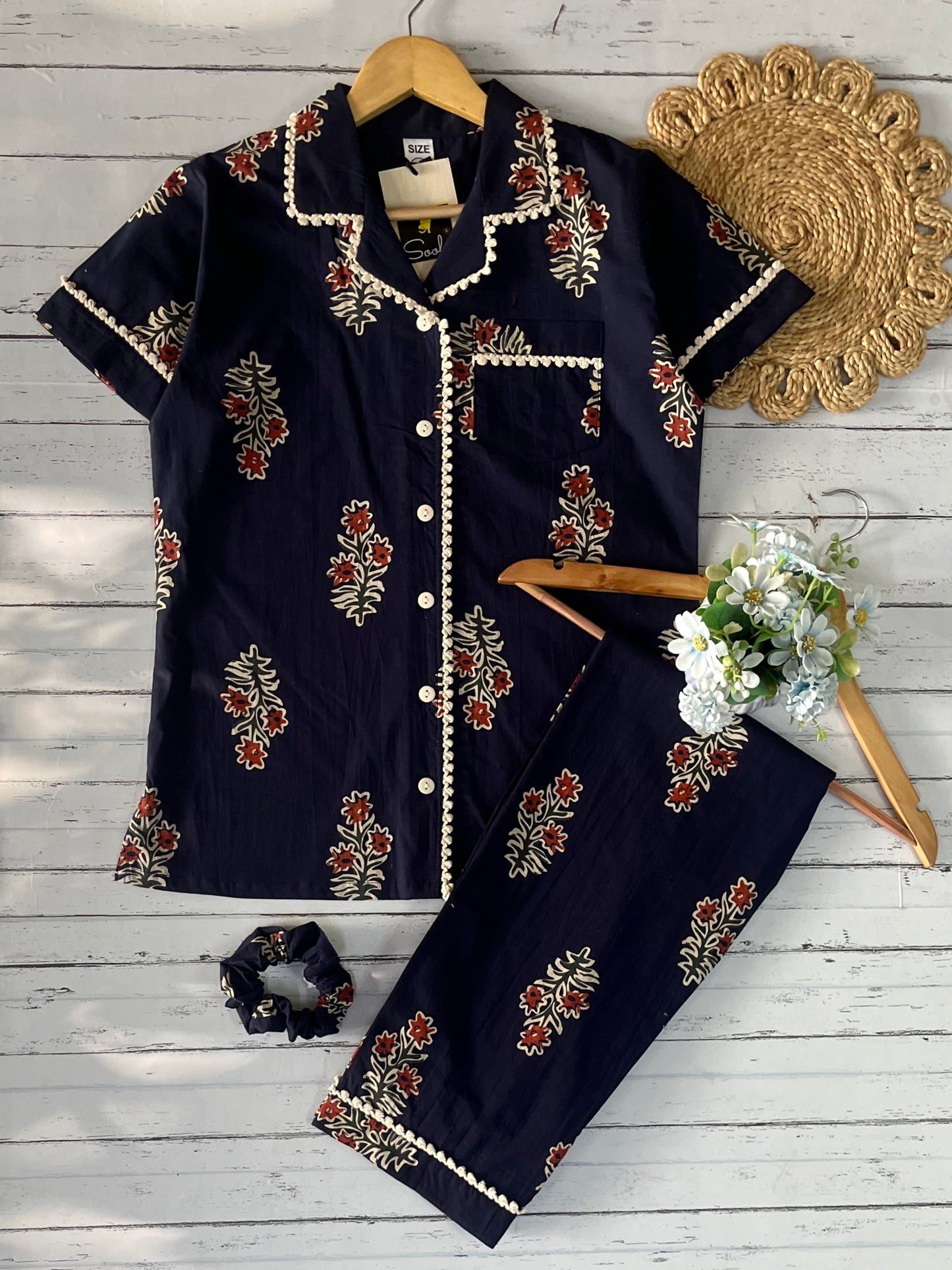 Blue Leaves Pj Set (Women)
