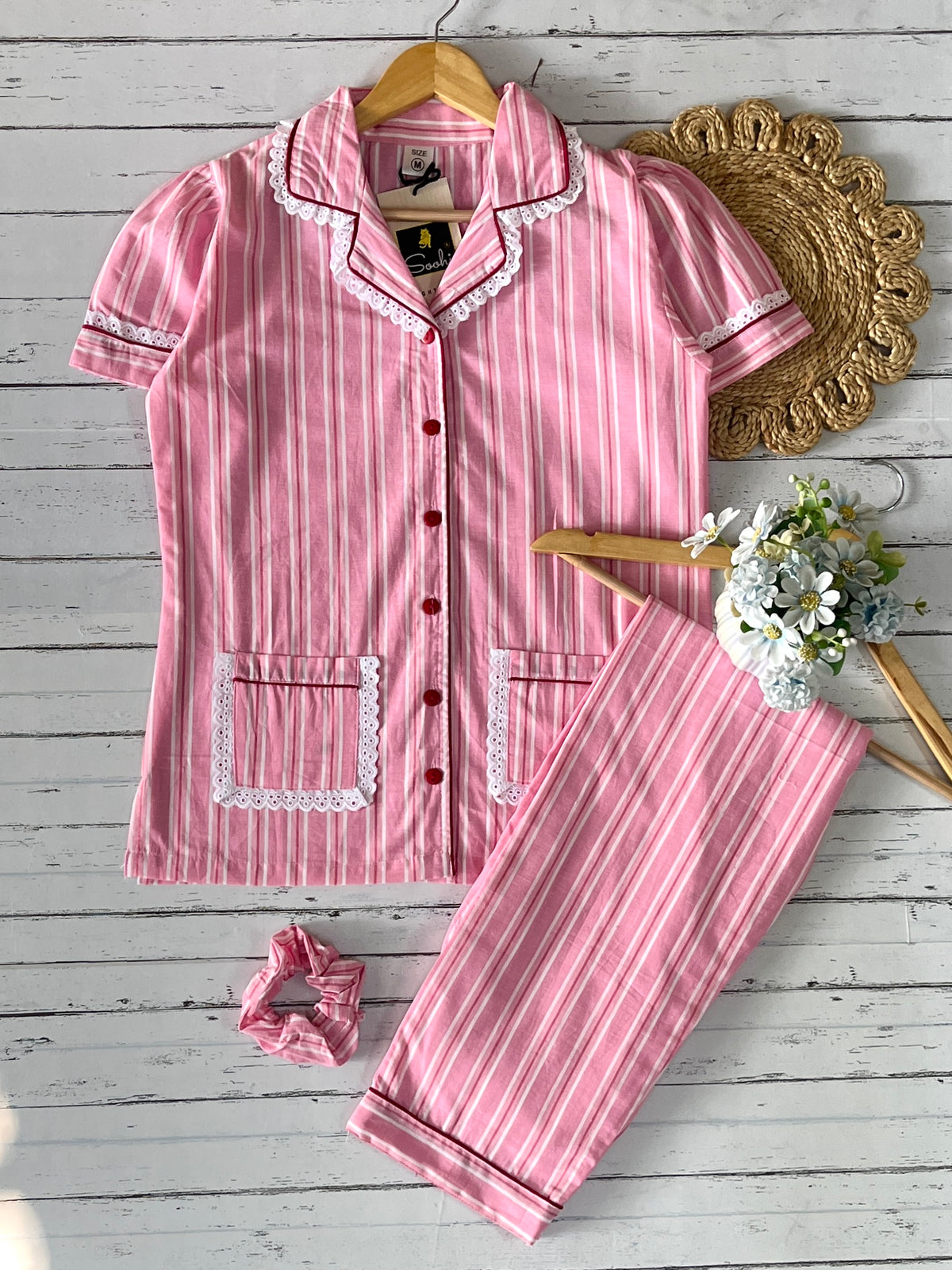 Pink Stripes Pj Set (Women)