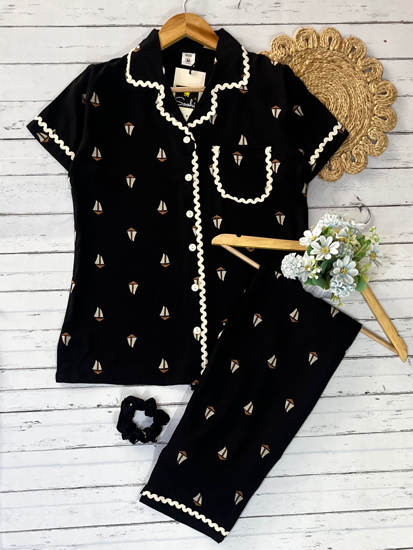 Black Ship Pj Set (Women)