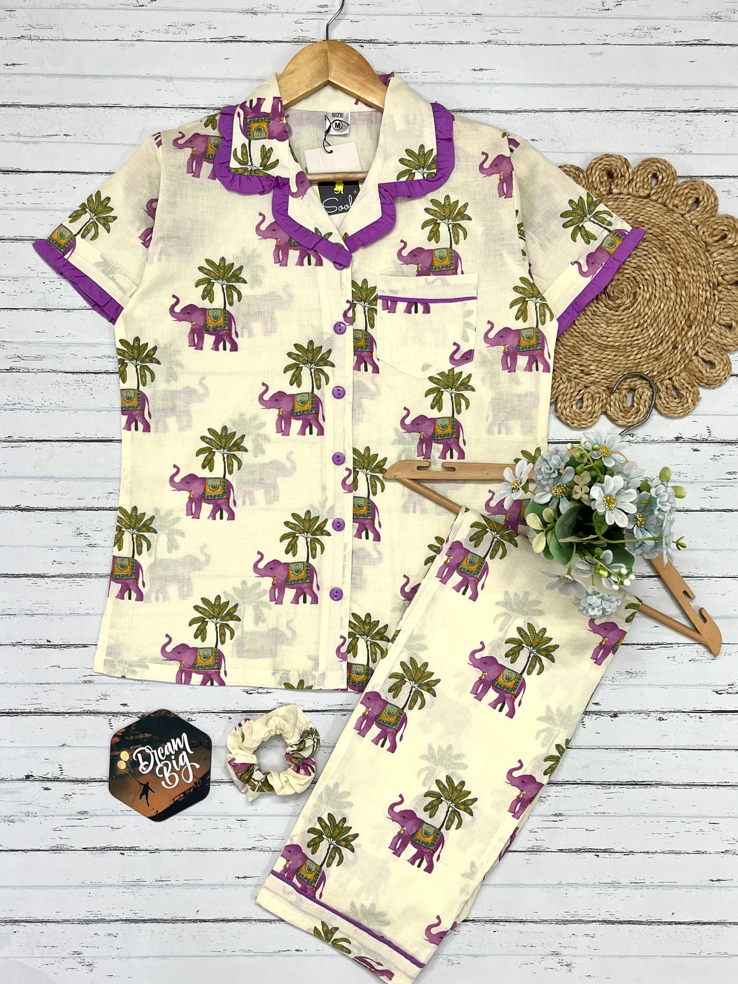 Royal Elephant pure cotton Pj Set (Women)
