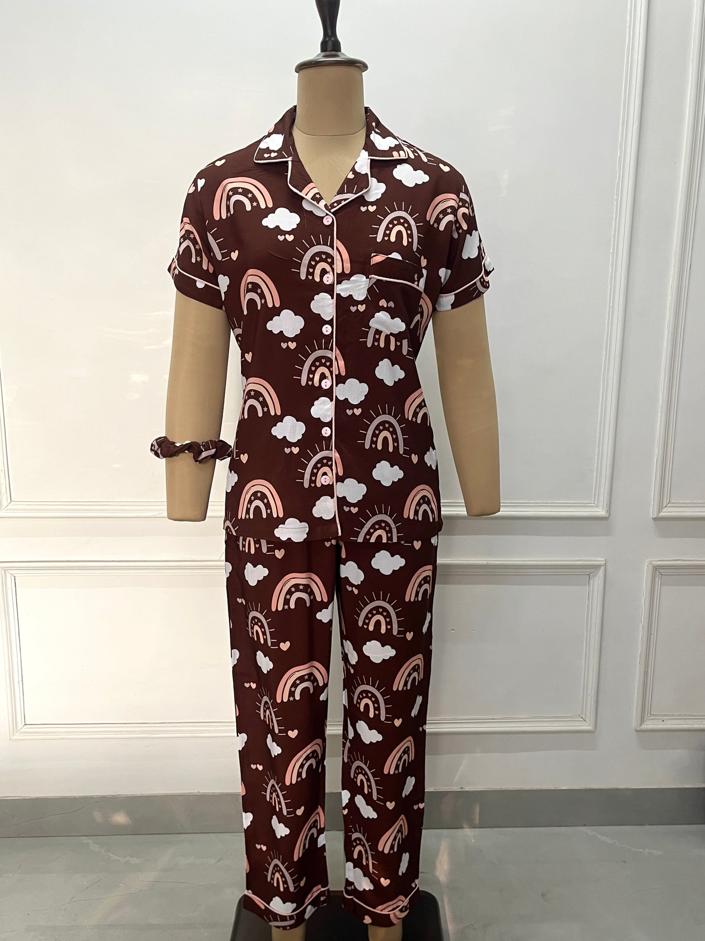 Brown Rainbow Pj Set (Women)
