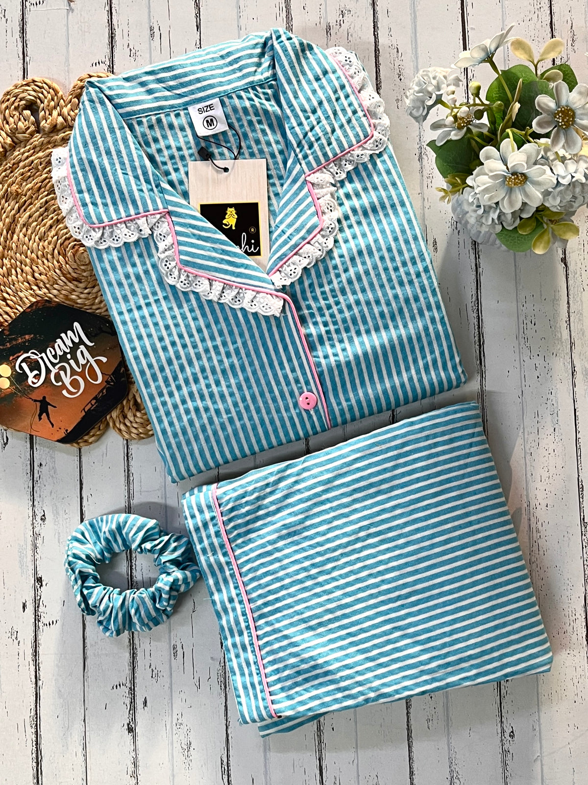 Firozi stripe Set (Women)