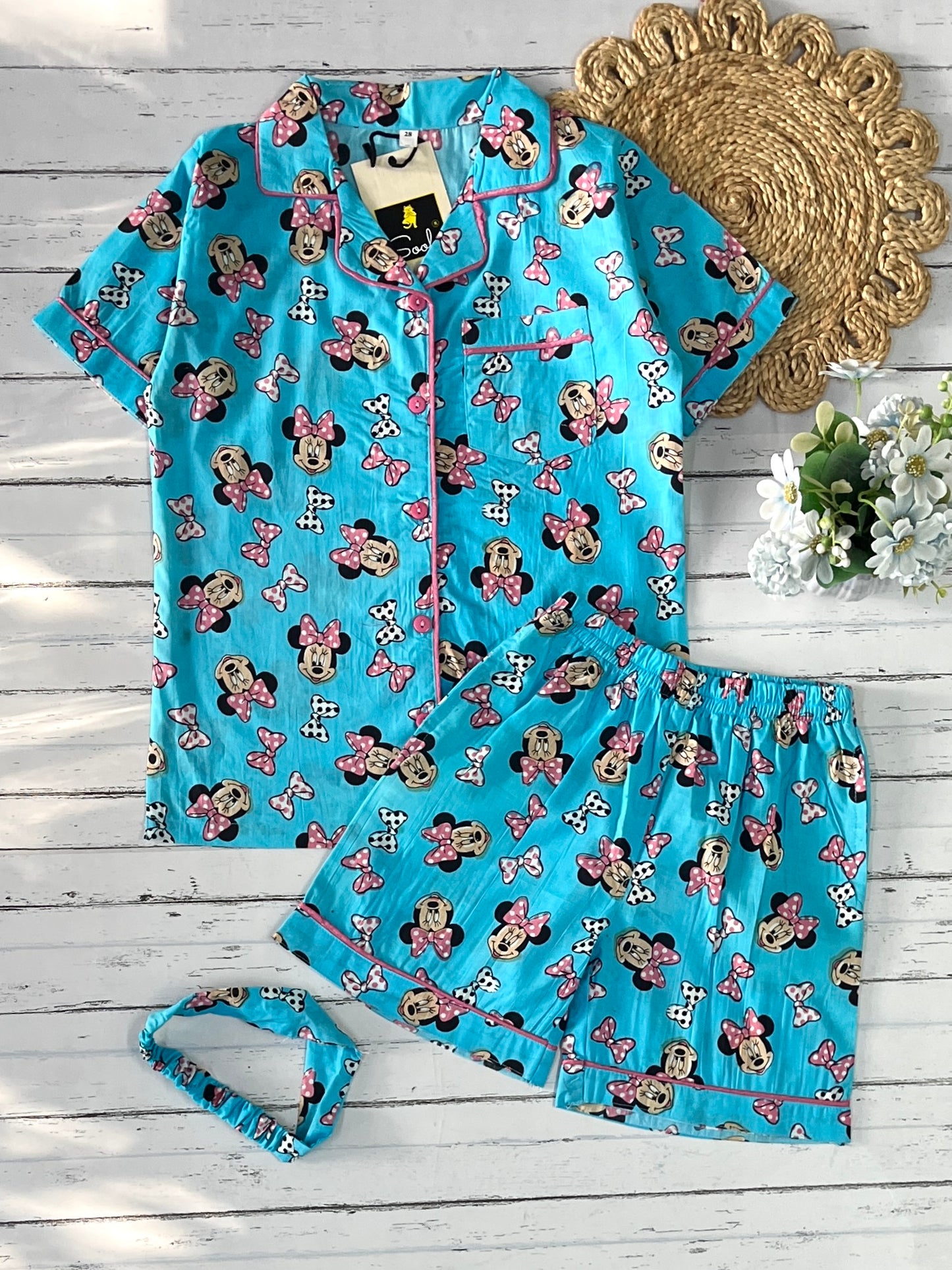 Blue Mickey Shorts Set (Kids)