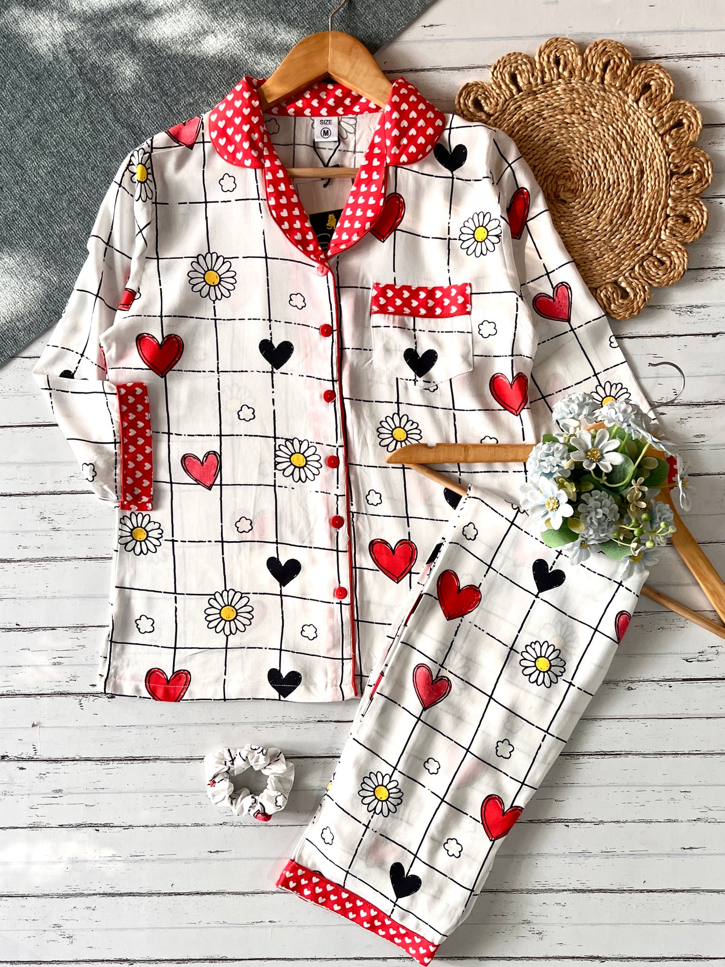Red Heart Check Pj Set (Women)