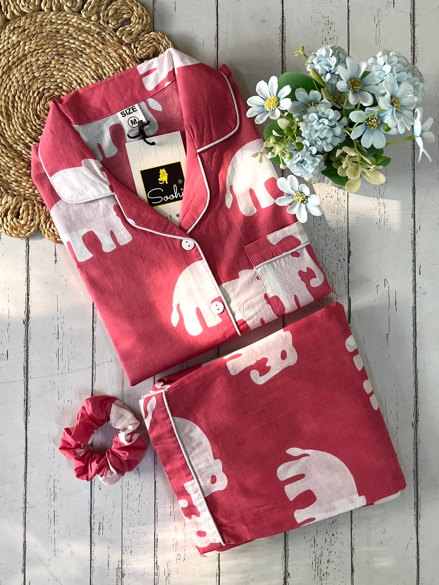 Pink Elephant Pj Set (Women)