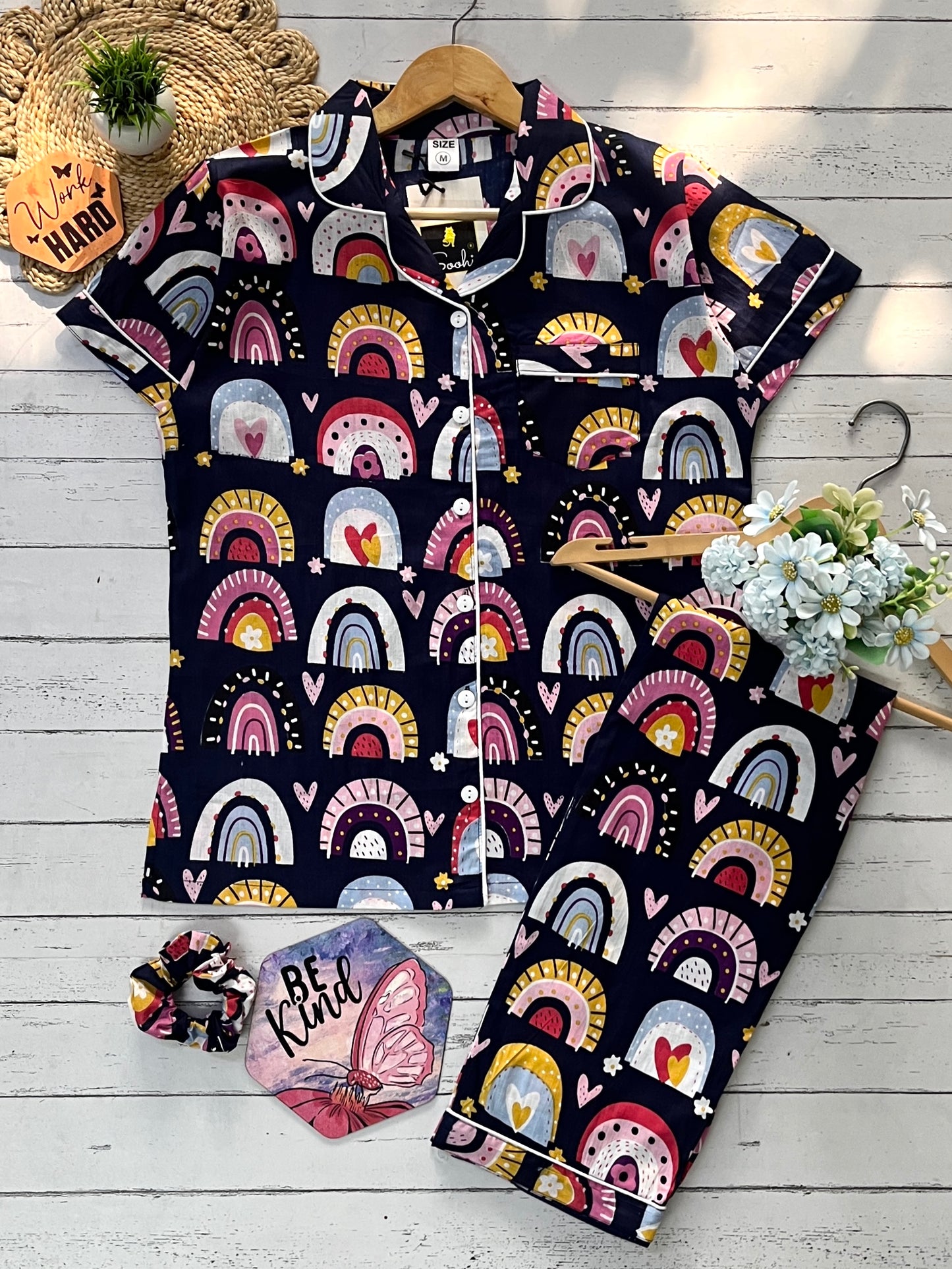 Blue Rainbow Pj Set (Women)