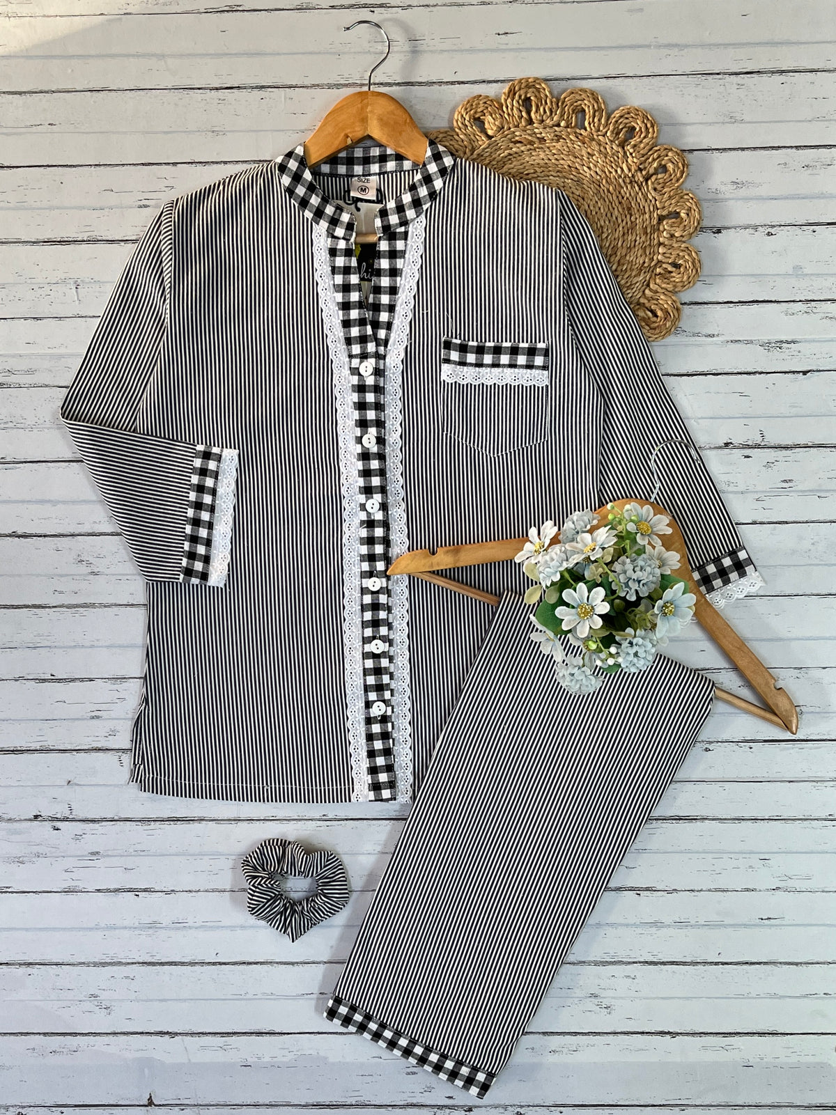 Black & White Check PJ Set (Copy)