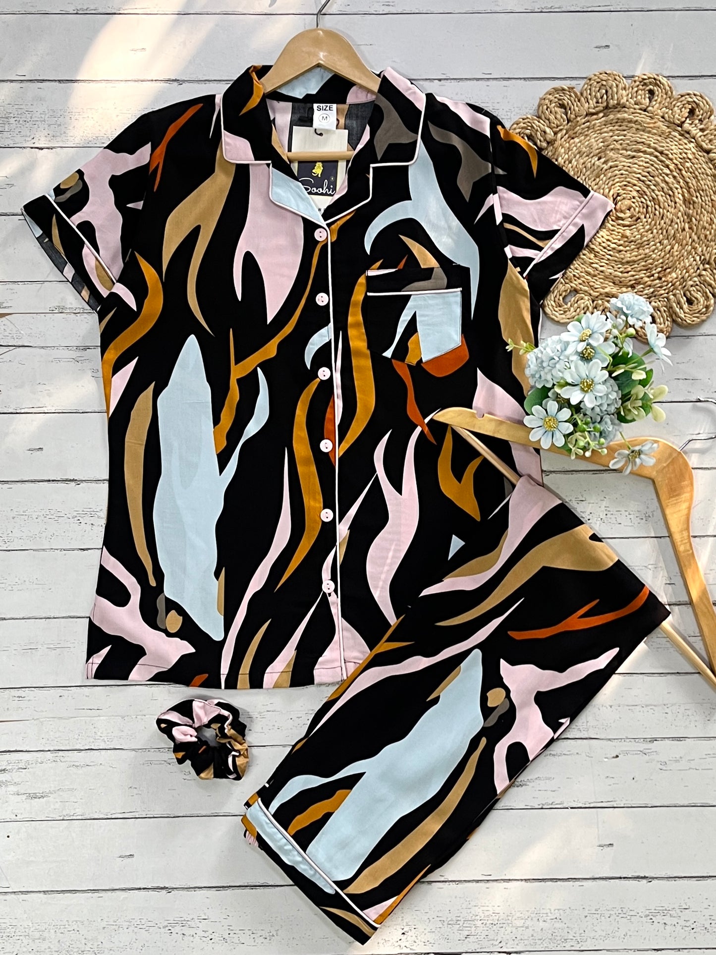 Black Leopard PJ Set ( Women )