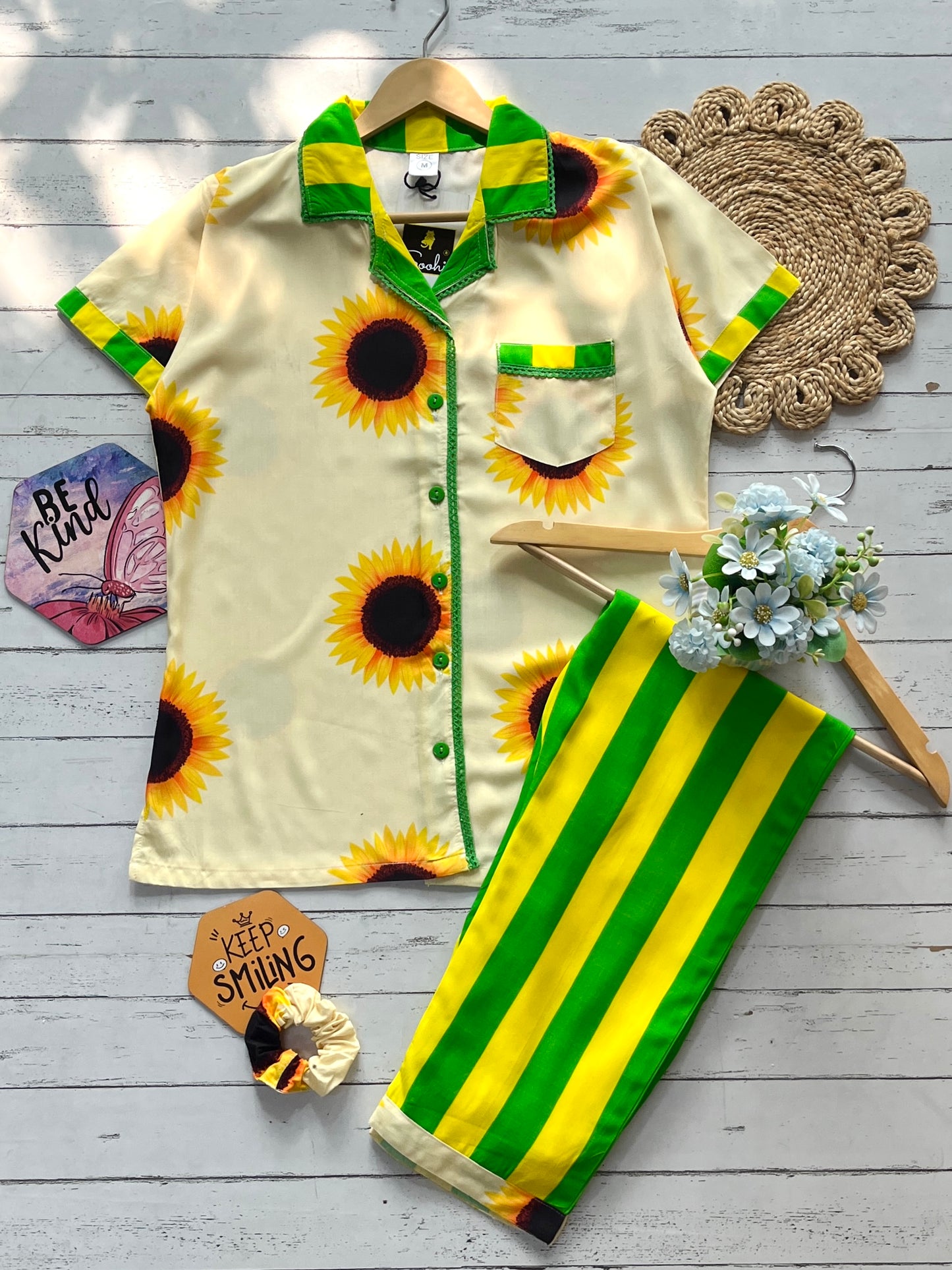 Sun Flower Stripe PJ Set ( Women )