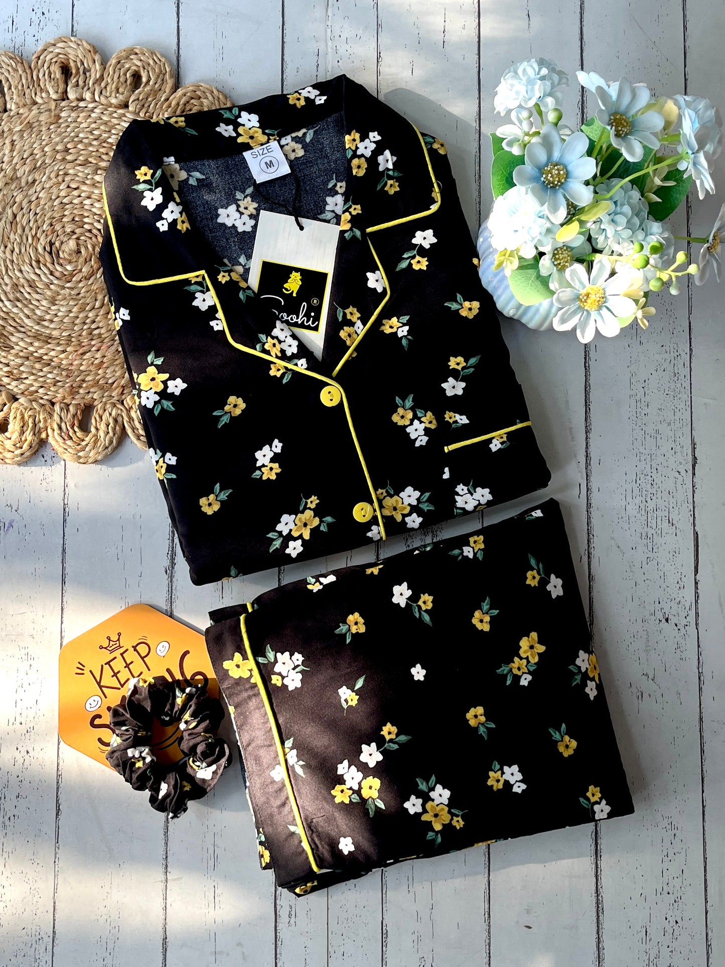 Golden Petals PJ Set ( Women )