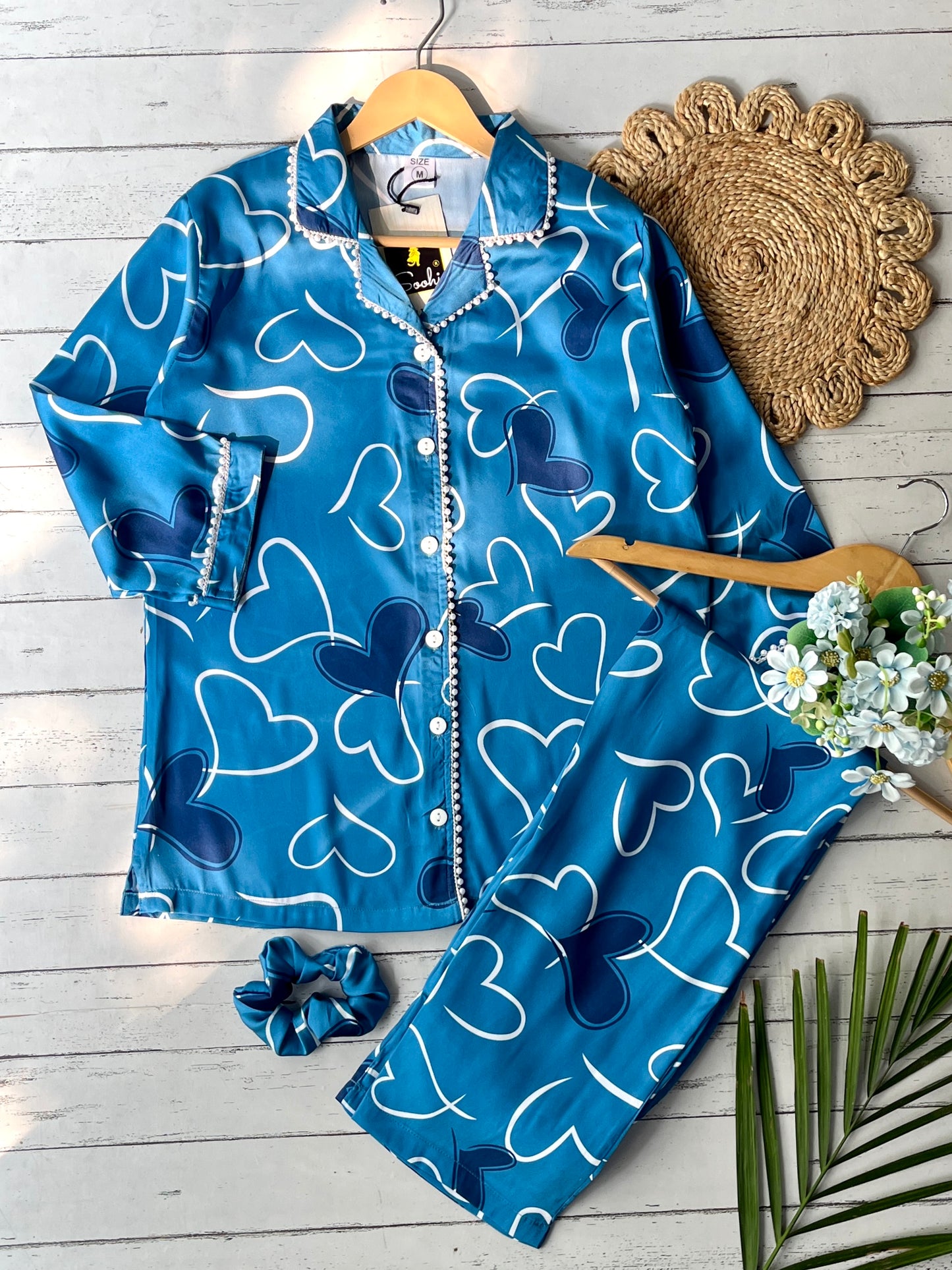 Blue Heartbeat Pj Set (Women)