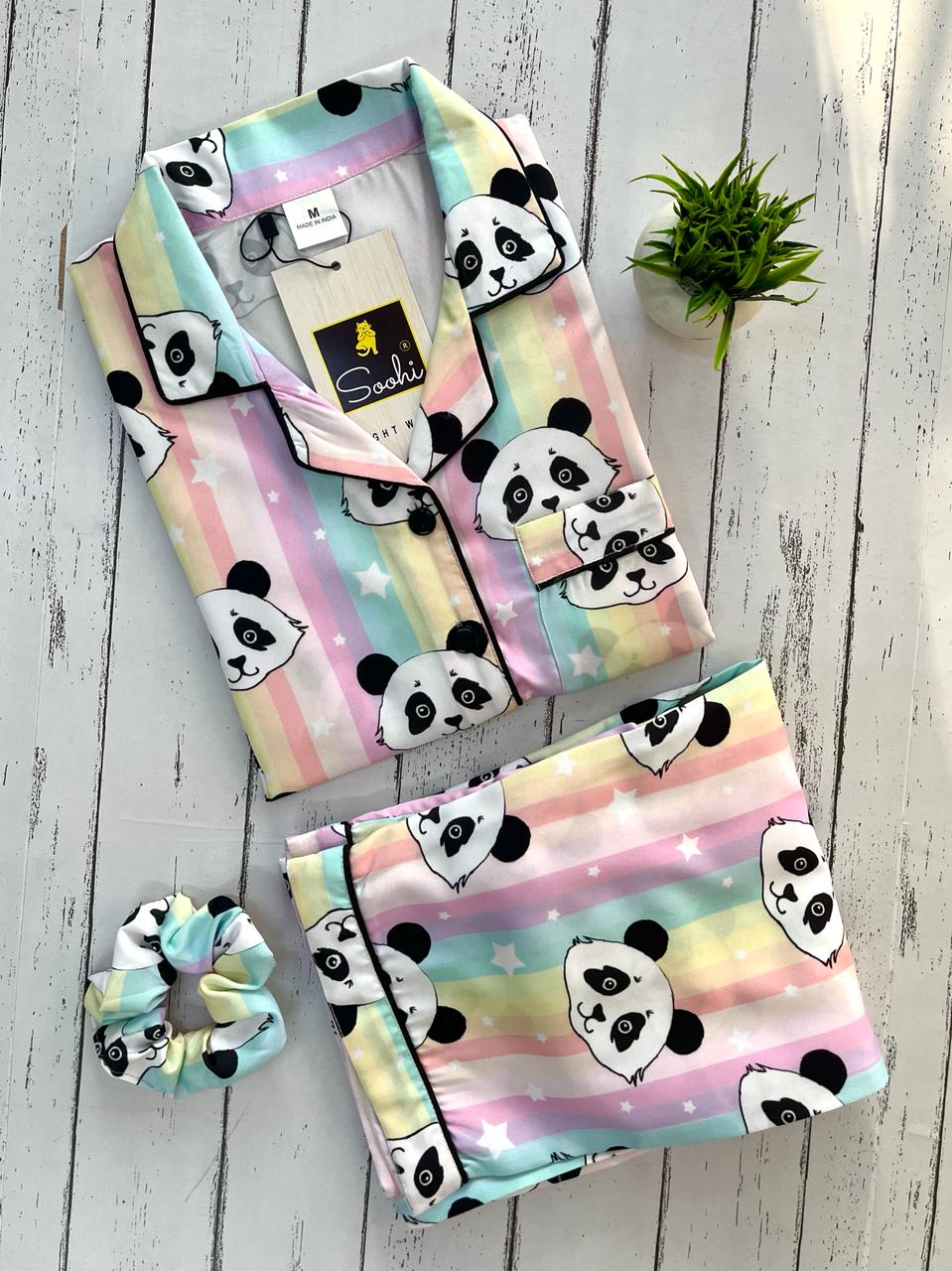 Stripes Panda PJ Set (Women)