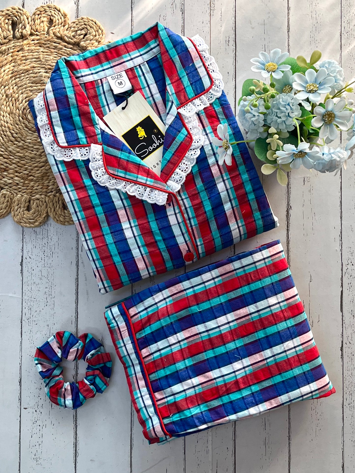 Multi Check Pj Set (Women)