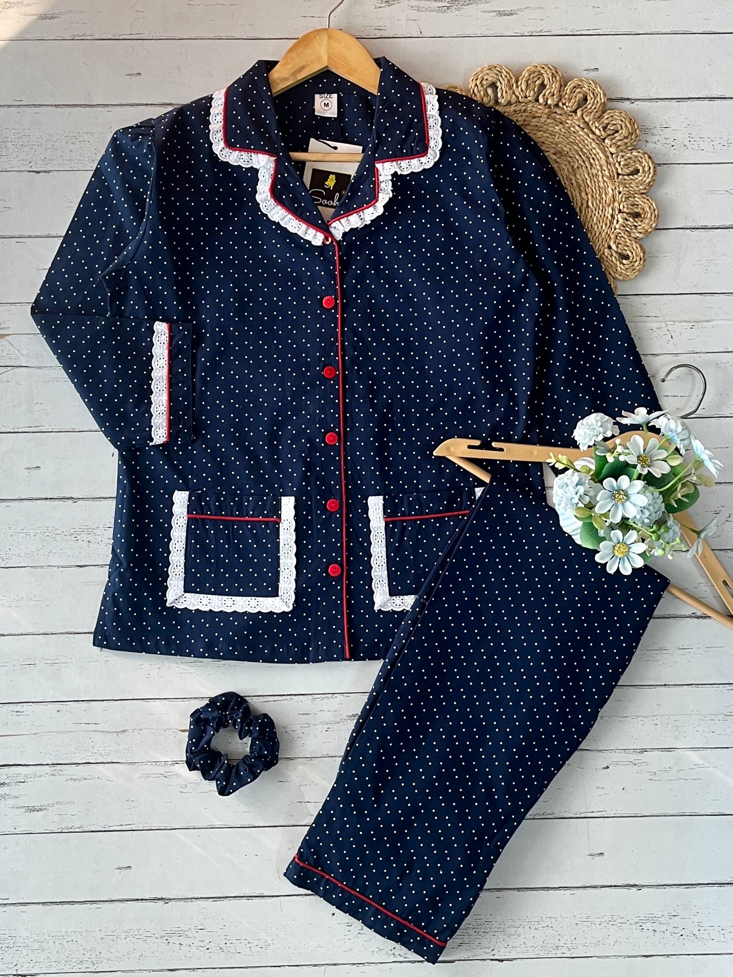 Blue Dots Pj Set (Women)