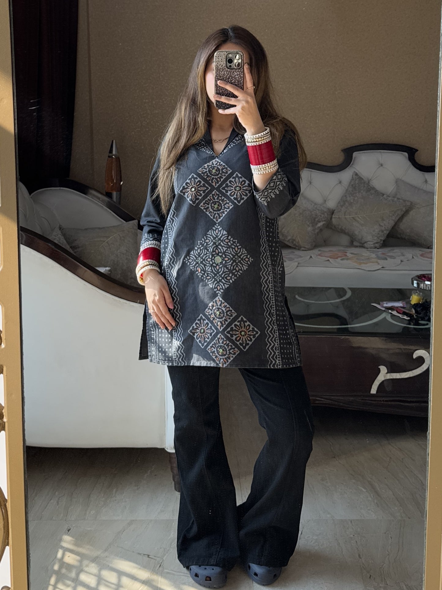 Urban Rust Denim Kurti (Women)
