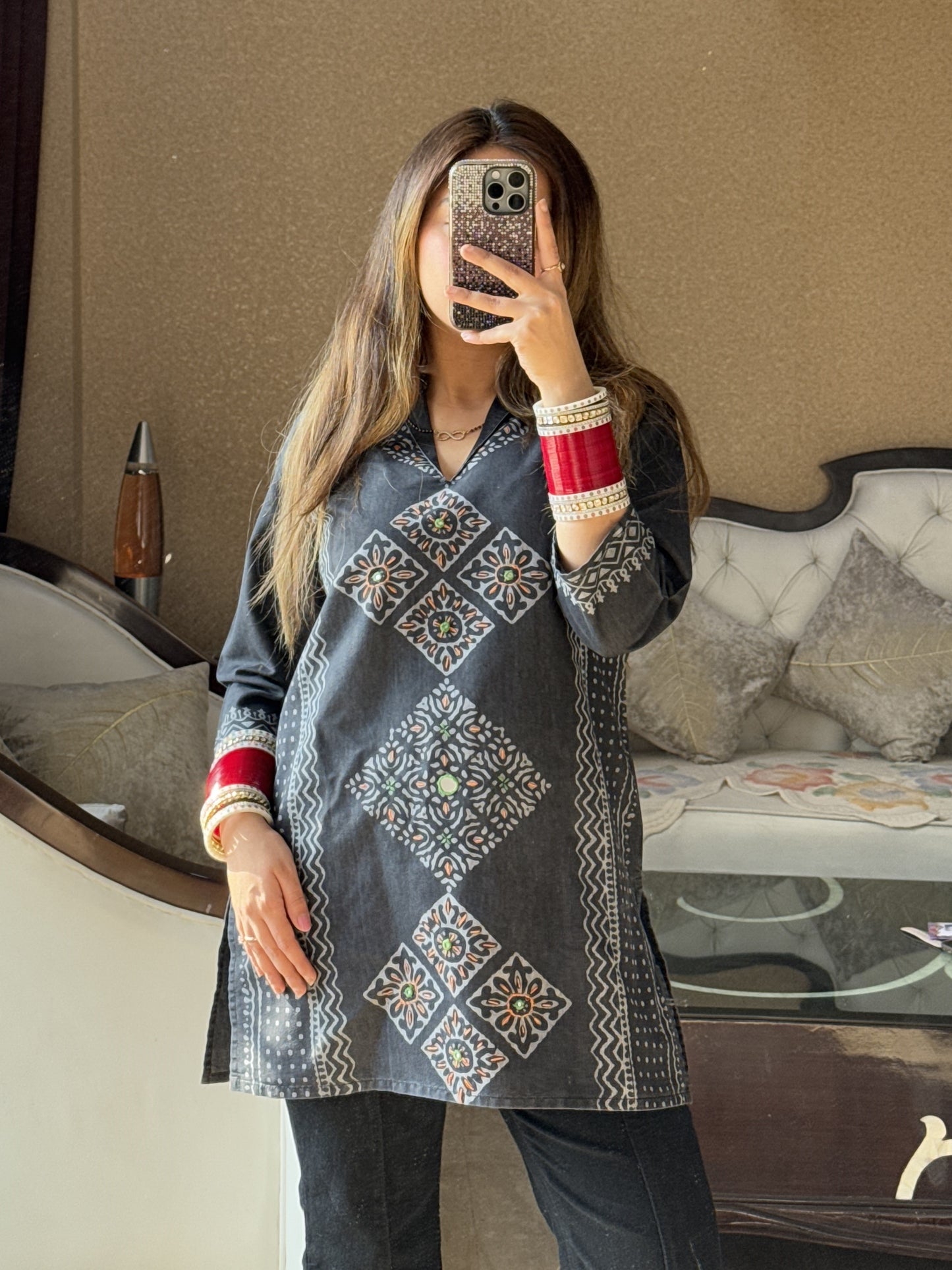 Urban Rust Denim Kurti (Women)