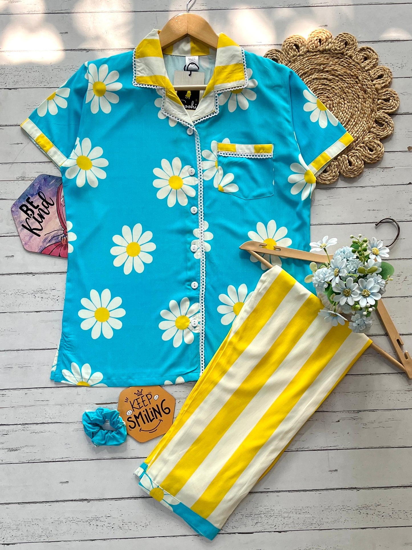 Daisy Delight Stripe PJ Set ( Women )