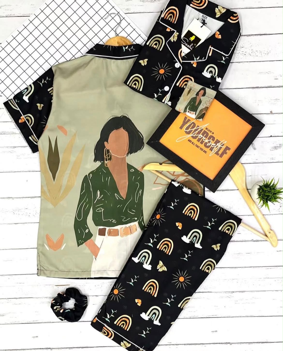Black Rainbow pj set (women)