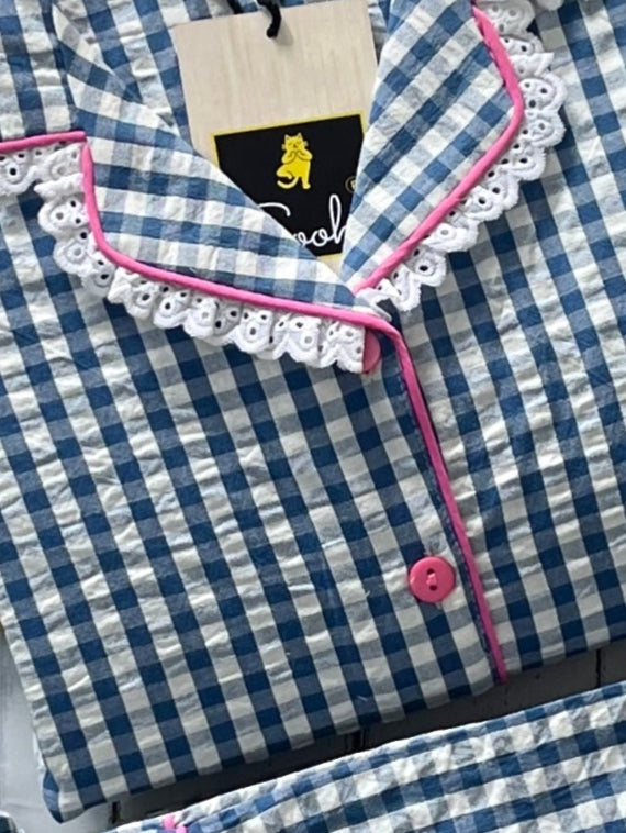Blue Checks Pj Set (Women)