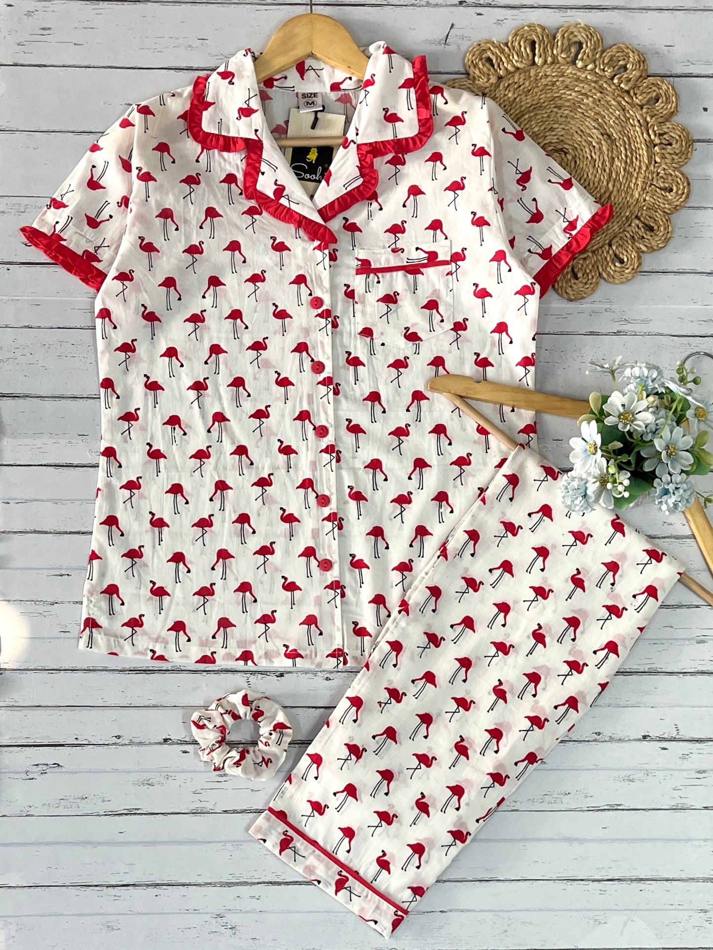 Red Flamingo Pj Set (Women)