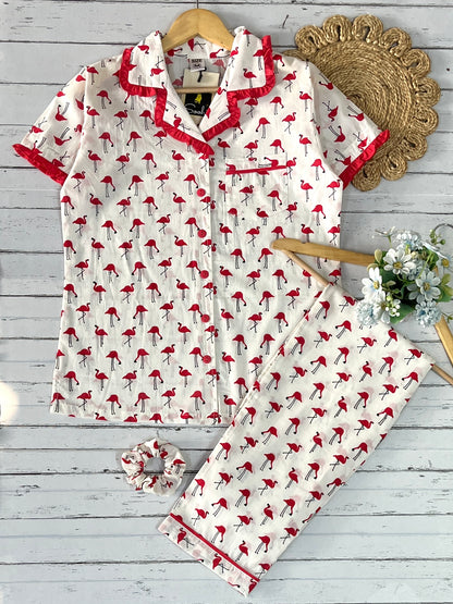 Red Flamingo Pj Set (Women)