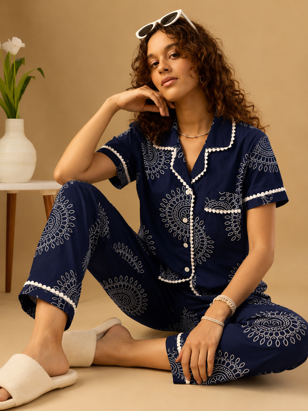 Blue Mandala Pj Set (Women)