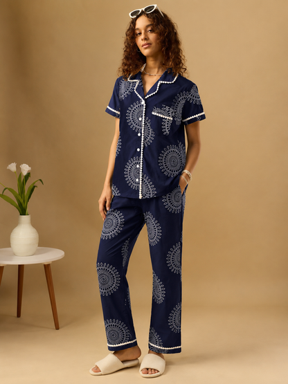 Blue Mandala Pj Set (Women)