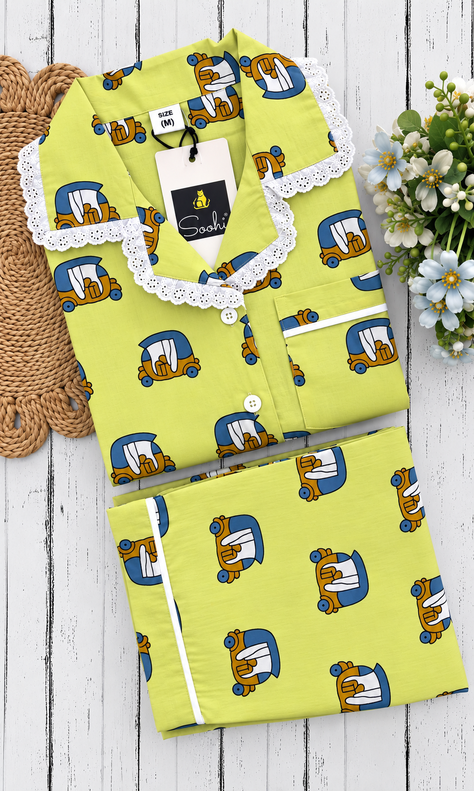 Cute Auto pure cotton Pj Set (Women)