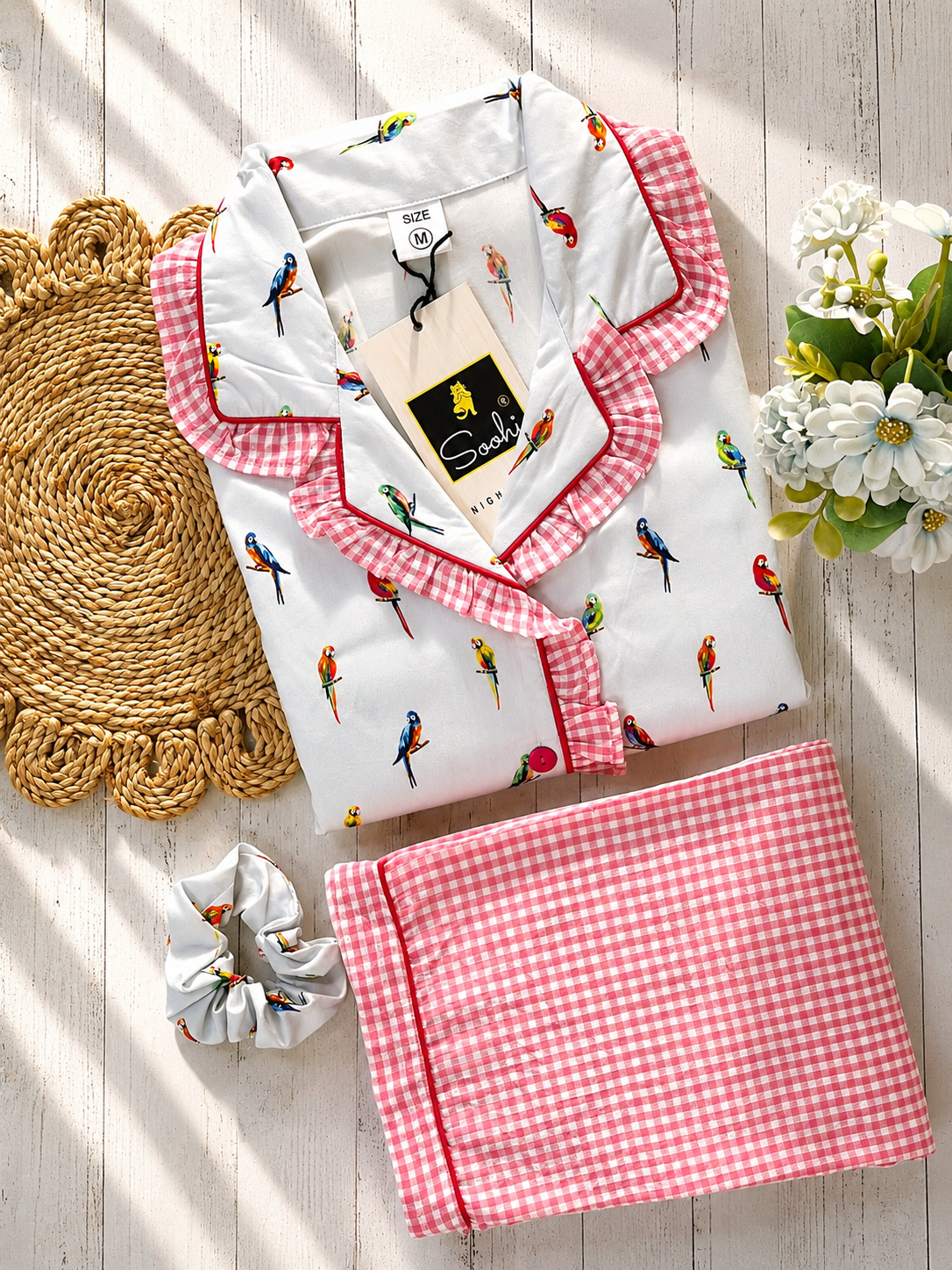 Pretty Parrots with Frill PJ set (Women)