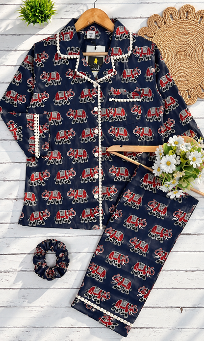 Blue Elephant pure cotton Pj Set (Women)