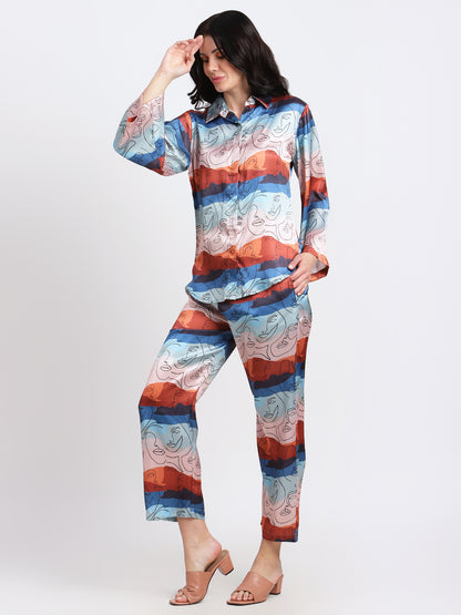 Abstract Faces Co-ord Set (Women)