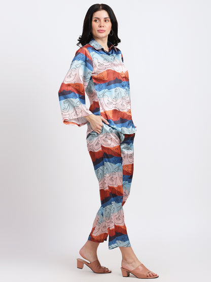 Abstract Faces Co-ord Set (Women)