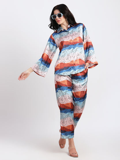 Abstract Faces Co-ord Set (Women)