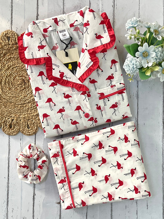 Red Flamingo Pj Set (Women)