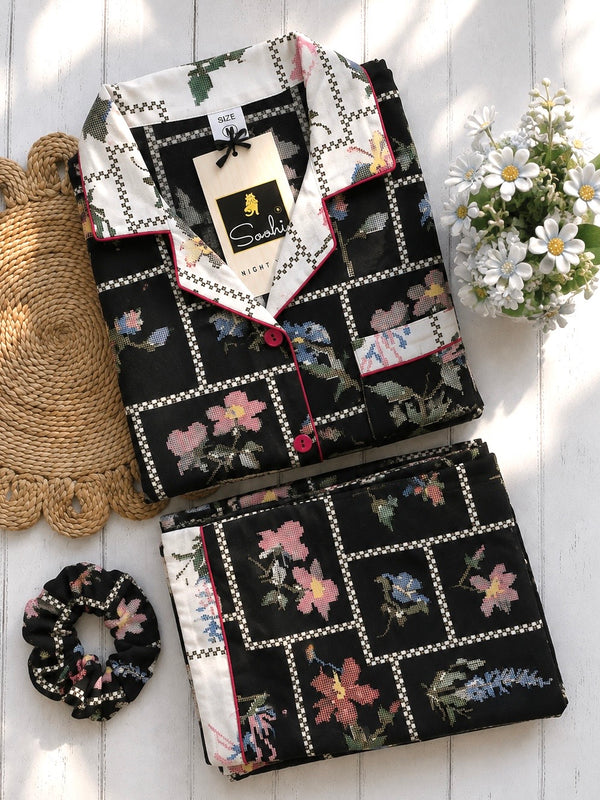 Blue Vintage Garden Pj Set (Women)