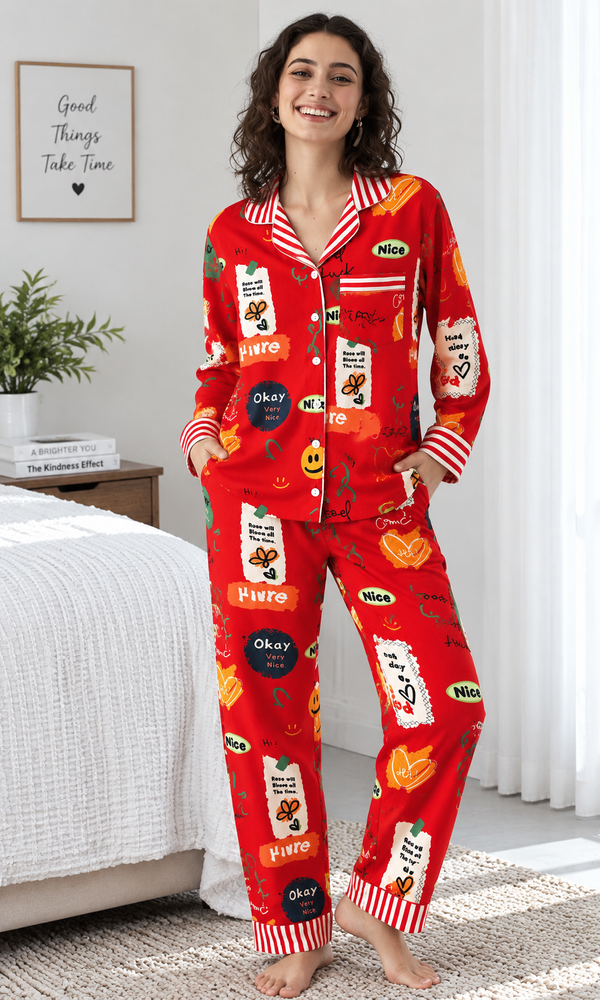 Happy Notes Pj Set (Women)