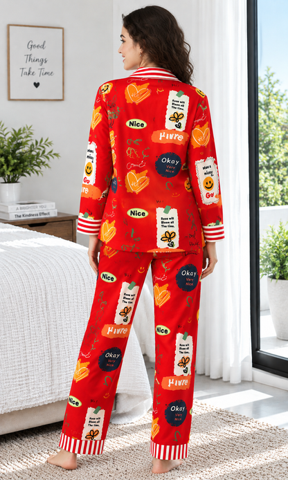 Happy Notes Pj Set