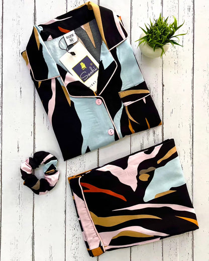 Black Leopard Pj Set (Women)