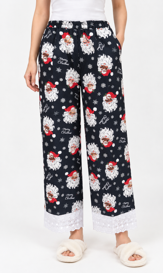 Santa Woolen Lower with Lace